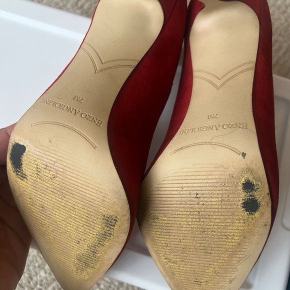 Enzo Angiolini Red suede zipper print - Picture 8 of 9